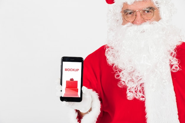 Świąteczna wyprzedaż makieta z santa