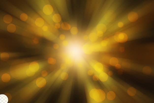 Światła świecące błyszczą złote bokeh tło