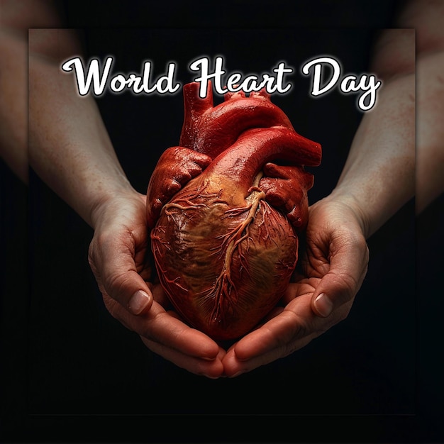 Światowy Dzień Serca Z Czerwonym Tłem świadomości Serca Dla Projektowania Postów W Mediach Społecznościowych