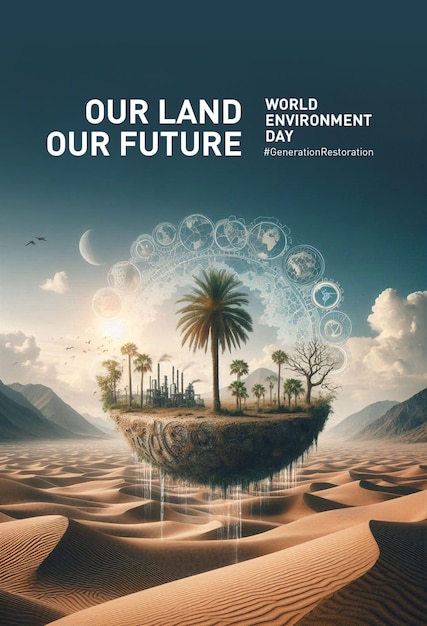 PSD Światowy dzień środowiska 2024 restrucja land restoration desertifikacja amp drought resilience koncepcja