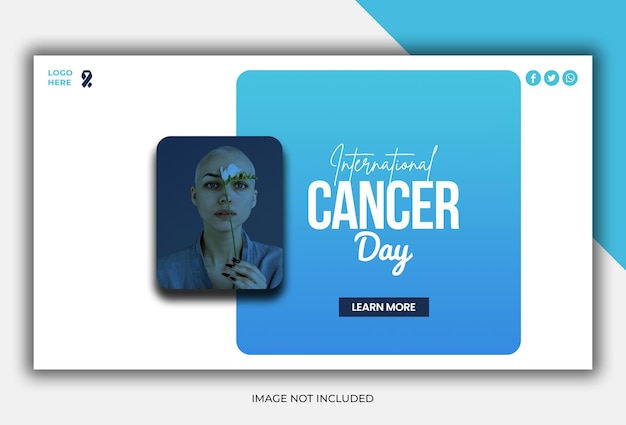 PSD Światowy dzień świadomości raka baner internetowy szablon postów w mediach społecznościowych