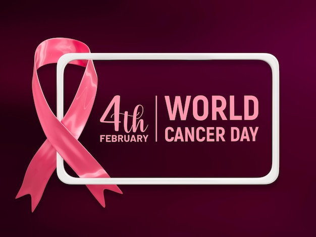 PSD Światowy dzień walki z rakiem 4 lutego szablon postu w mediach społecznościowych kolor roku 2023