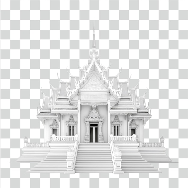 Świątynia Psd W Tajlandii Na Przezroczystym Tle