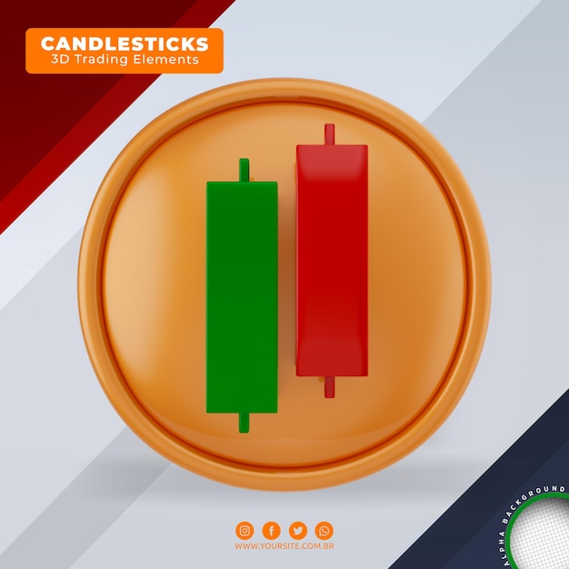Świece Kupuj I Sprzedawaj Sygnały 3d Elementy Trendu Handlu Forex Dla Kompozycji