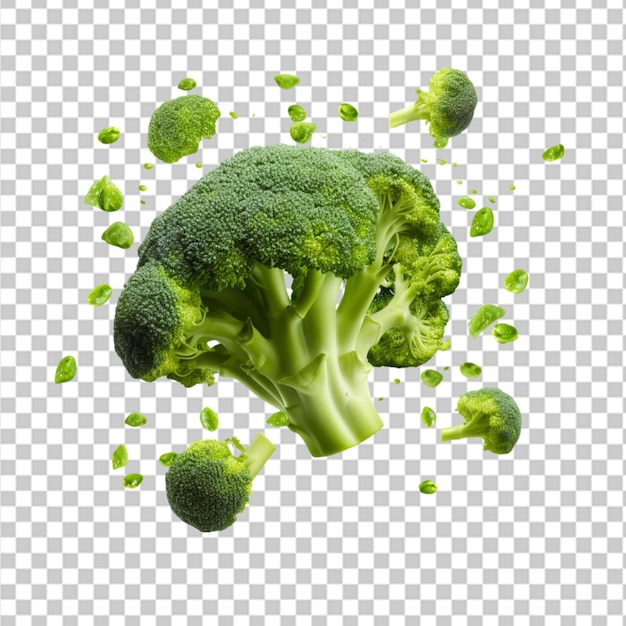 PSD Świeże brokuły izolowane na przezroczystym tle