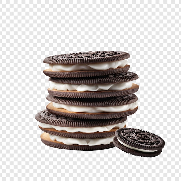 Świeże Ciasteczka Oreo Naleśniki Stos Png Na Przezroczystym Tle