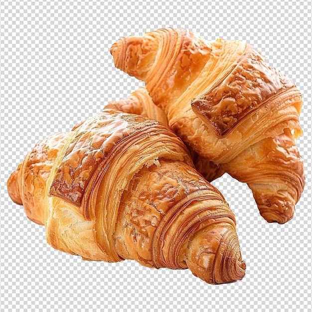 PSD Świeże croissanty izolowane na przezroczystym tle