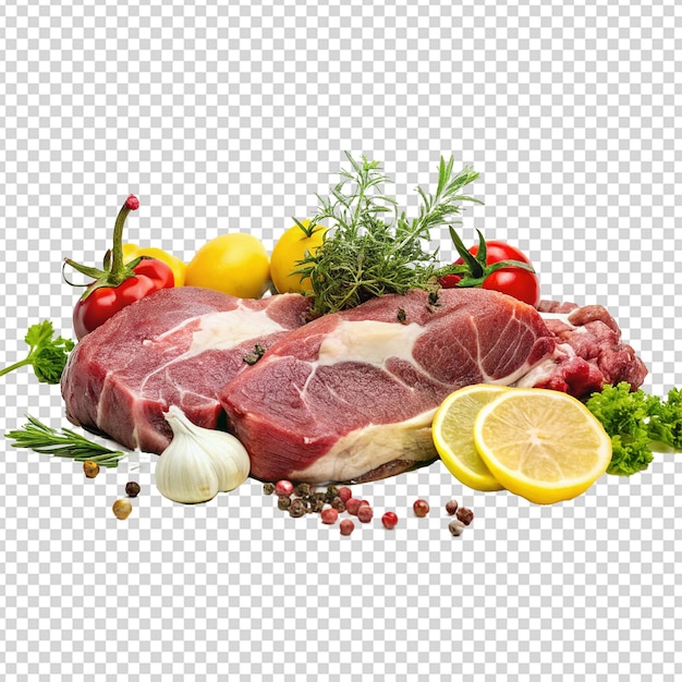 Świeże mięso png wyizolowane na przezroczystym tle