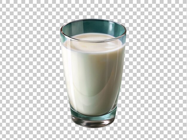 PSD Świeże mleko w szklance na białej przestrzeni