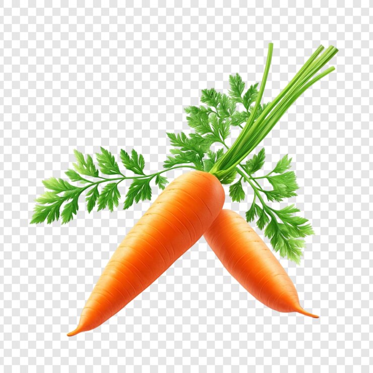 PSD świeże organiczne marchewki z zielenią