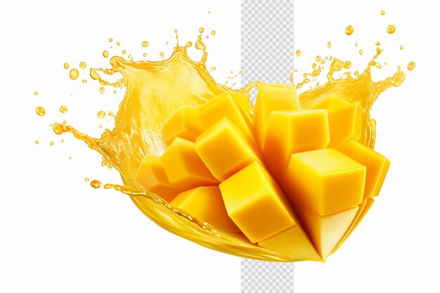 Świeże owoce i Splash na przezroczystym tle