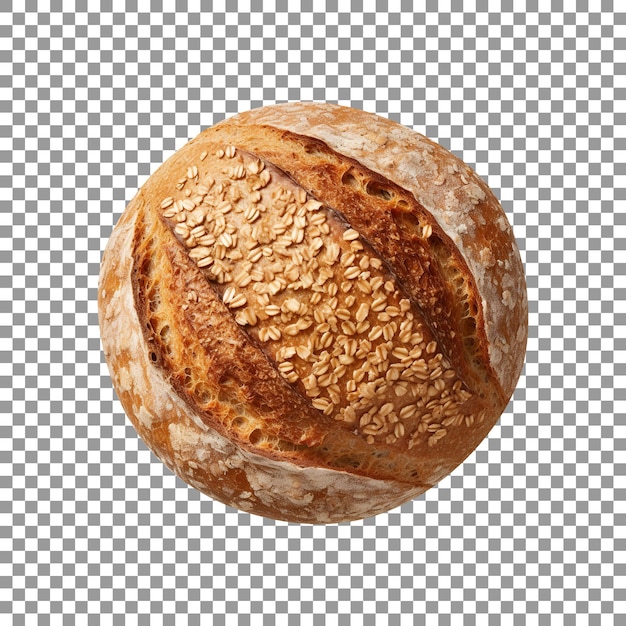 Świeżo upieczony bochenek chleba kamut na przezroczystym tle
