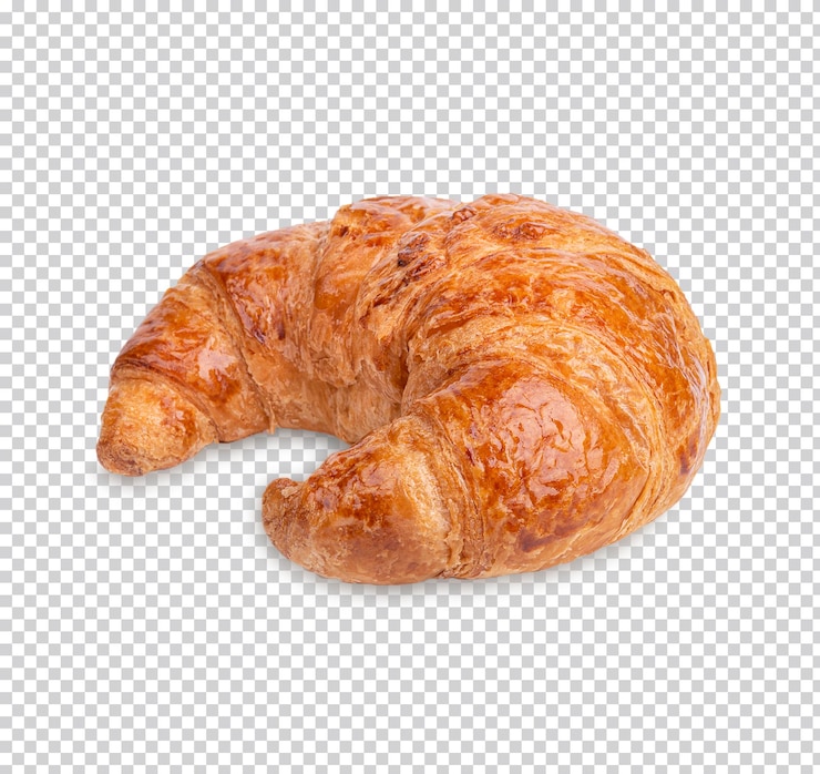 PSD świeżo upieczony rogalik na białym tle premium psd