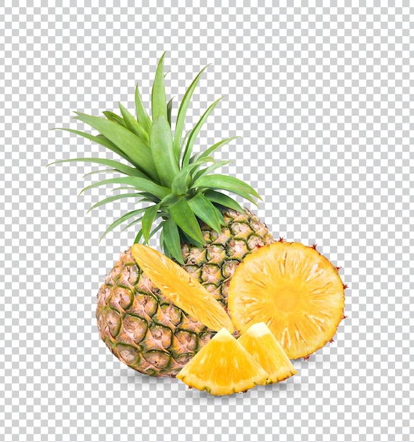 Świeży ananas na białym tle