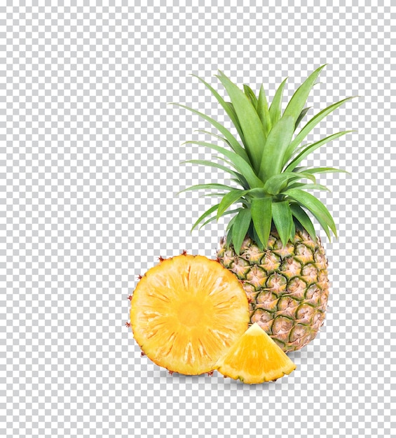 PSD Świeży ananas na białym tle