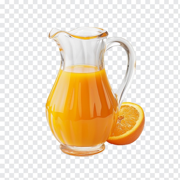 PSD Świeży dzban z soku pomarańczowego na przezroczystym tle