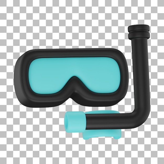 PSD swimming googles 3d illustration