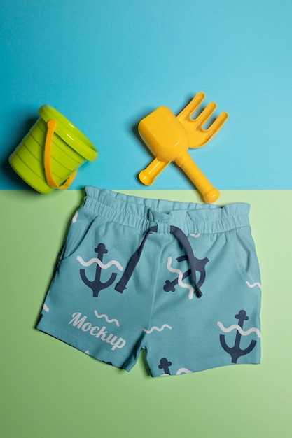 PSD swimsuit for babies and children made of shorts