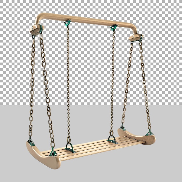 PSD swing chair in the park on transparent background ai generated