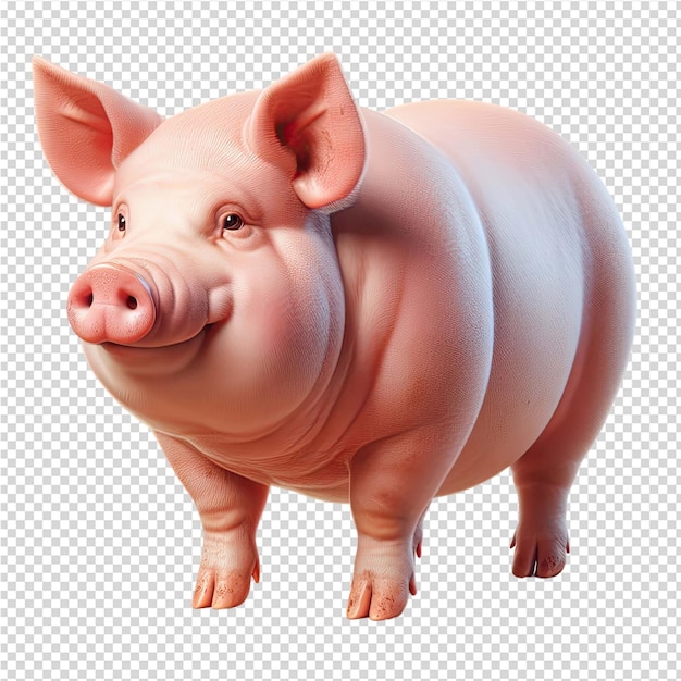 PSD Świnia, która stoi z świnią na plecach