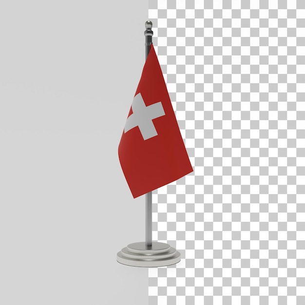 PSD swiss flag 3d