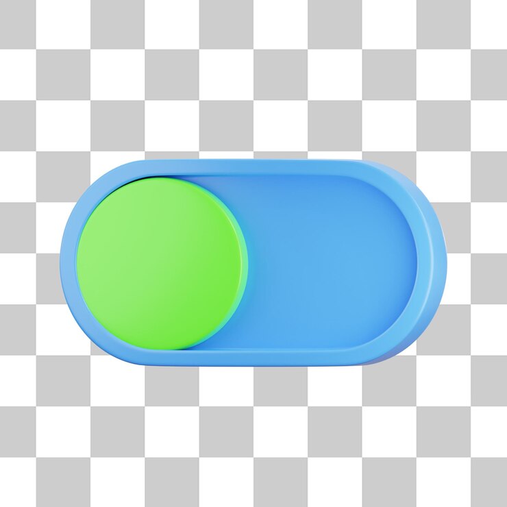 PSD switch on 3d illustrations
