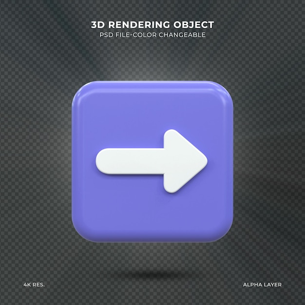 PSD switch arrow sign ui icon 3d