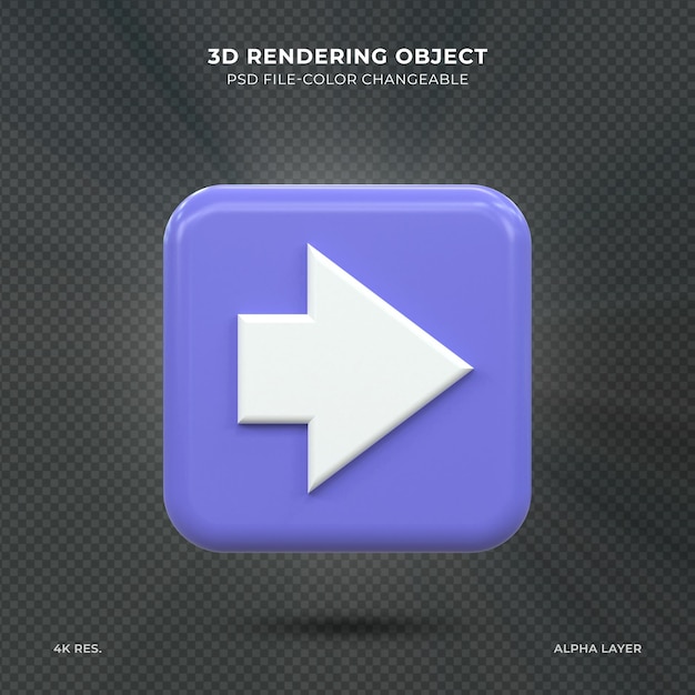 Switch arrow sign ui icon 3d