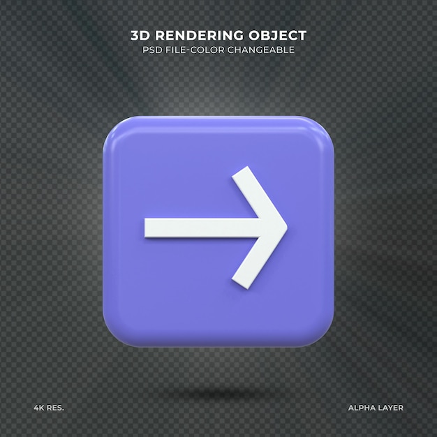PSD switch arrow sign ui icon 3d