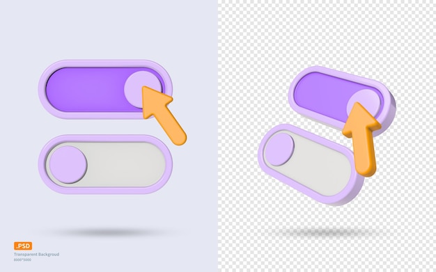switch button with mouse pointer