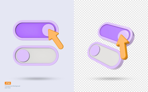 PSD 마우스 포인터가 있는 스위치 버튼