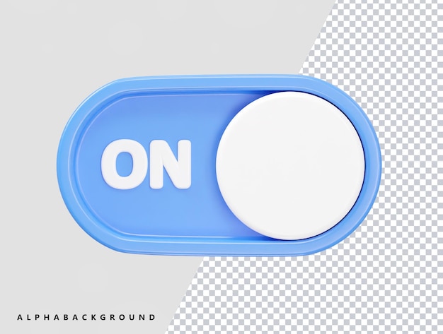 Switch icon 3d render vector illustration transparent