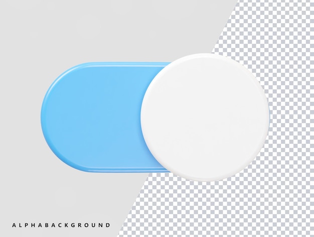 PSD switch icon 3d render vector illustration transparent