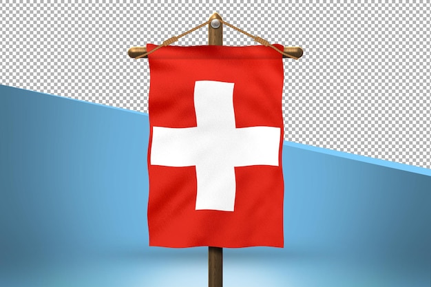 Switzerland hang flag design background