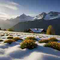 PSD switzerland mountain landscape