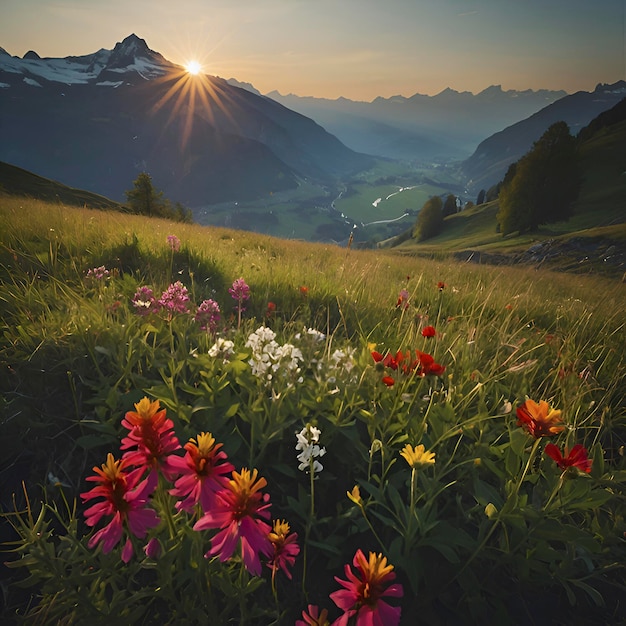 PSD switzerland mountain landscape