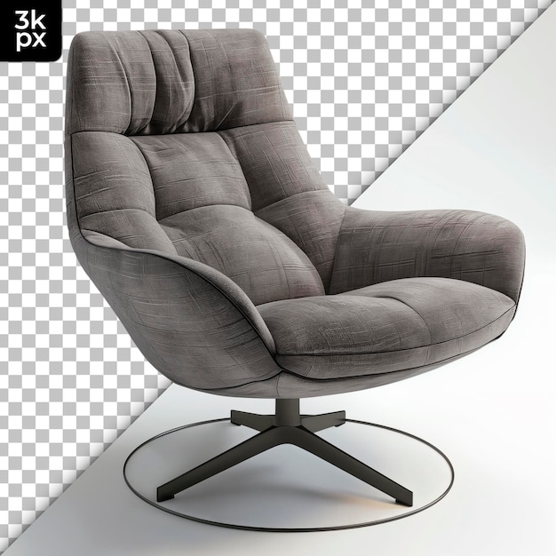 PSD swivel chair isolated on transparent background