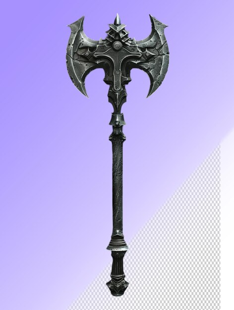 PSD a sword with a dragon on it is shown