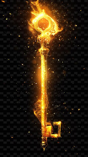 PSD a sword with a flame on it