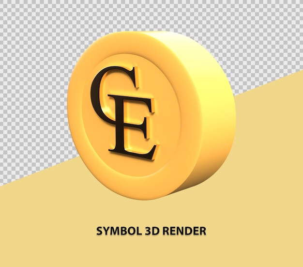 PSD simbolo 3d rendering
