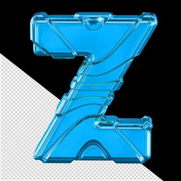 Symbol 3d with horizontal straps letter z