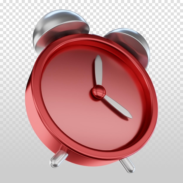 Symbol budzika 3D wyizolowany dla kompozycji