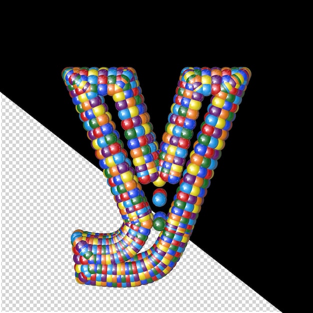 Symbol of colored balloons letter y