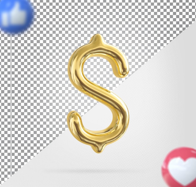 Symbol dollar luxury 3d