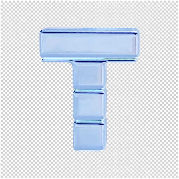 アイスコレクションのシンボル。 3d文字t