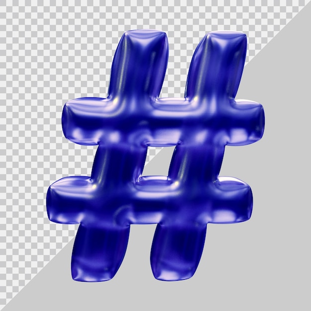 Symbol Hashtagu W Renderowaniu 3d