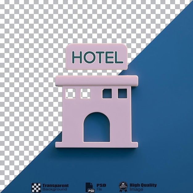 Symbol hotelu odizolowany na przezroczystym tle