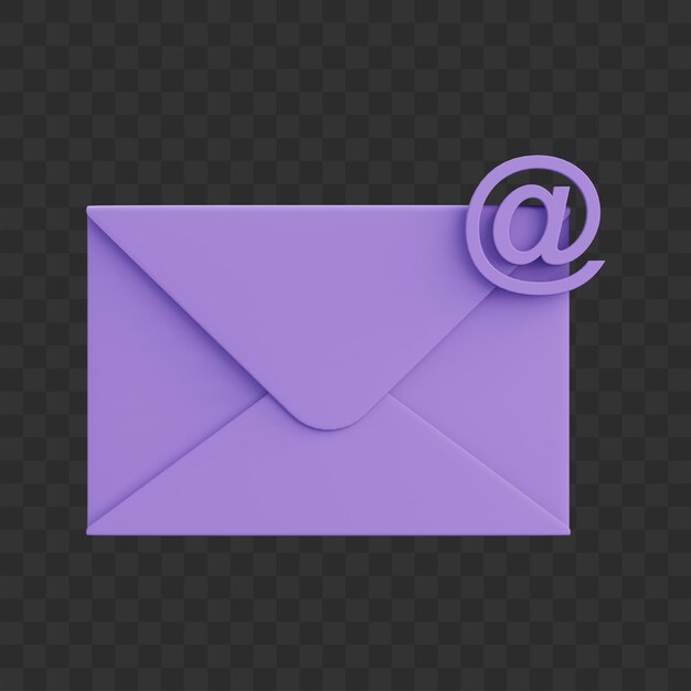 PSD symbol ikony e-mailu 3d