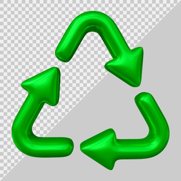 Symbol Ikony Recyklingu Lub Okrągłe Strzałki W Renderowaniu 3d