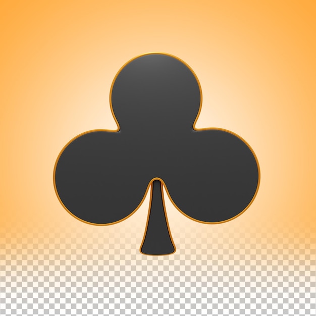 Symbol klubu kart i ilustracja 3D